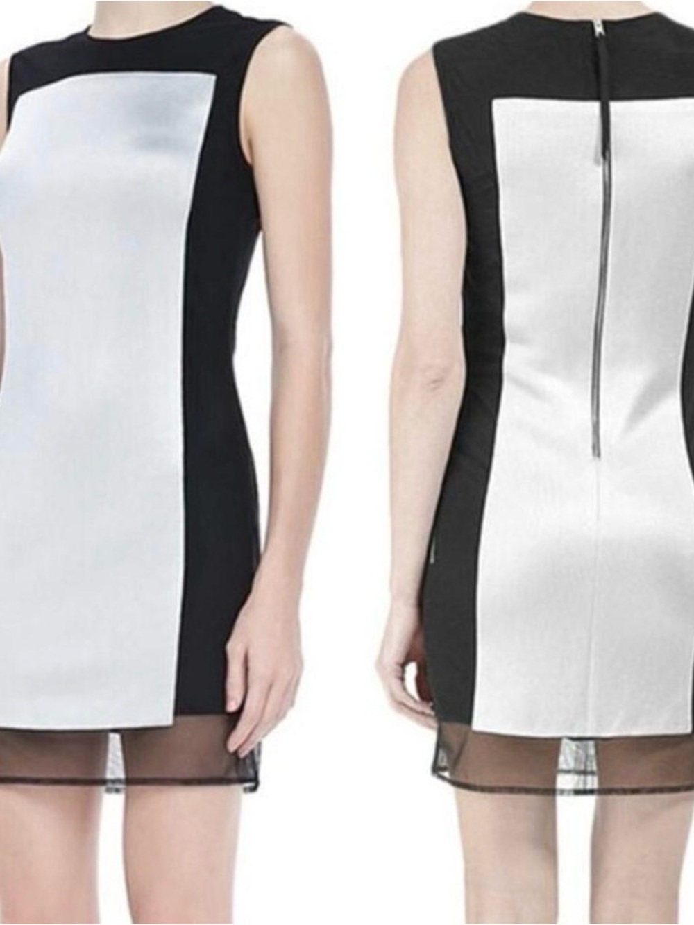 Rag & Bone Black and Silver Mini Dress